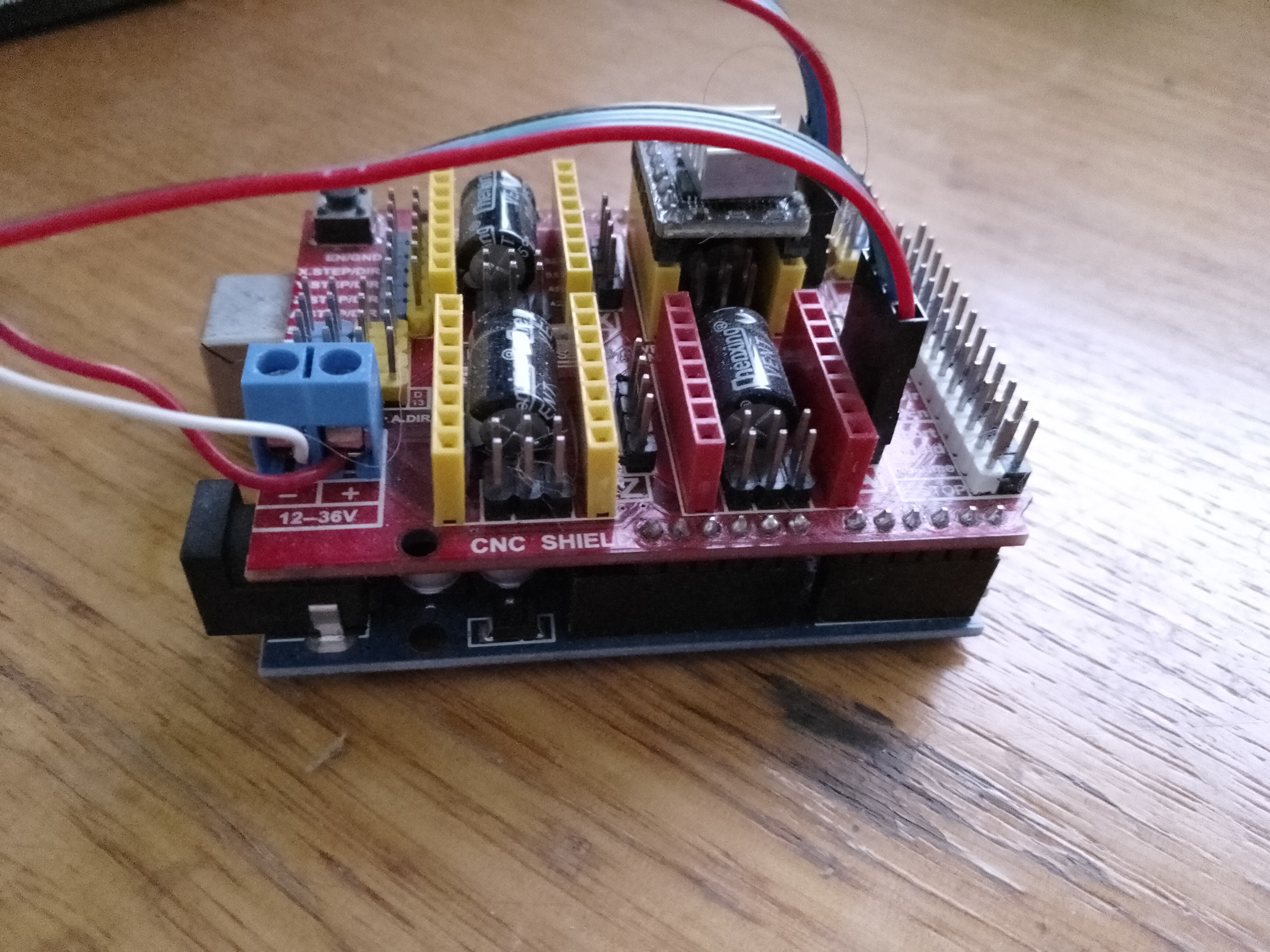 CNC Shield on Arduino UNO.